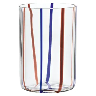Zafferano -  Tirache Zafferano Glas aus zweifarbigem Borosilikatglas Amethystblau, Schachtel mit 6 Stück - Violett, Blau