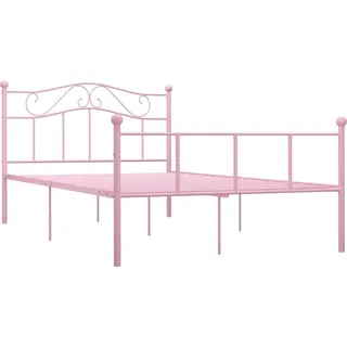 vidaXL Bettgestell Rosa Metall 140×200 cm - Rosa