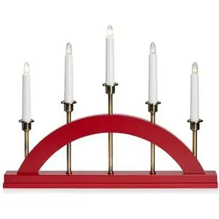 MARKSLOJD Brücke roter Kerzenständer - Rot