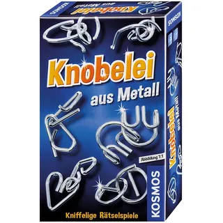 Kosmos Knobelei aus Metall, Knifflige Rätselspiele und spannende Knobeltricks, Mitbringspiel