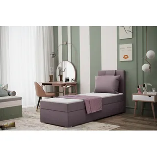 Kaiser Möbel Boxspringbett mit bettkasten matratze topper AMANDA 100 cm Violett - Violett