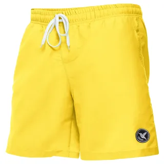 Ladeheid Badehose Herren, Bequeme Lange Badeshorts mit Breitem Gummibund, Kordelzug und Taschen, Schwimmhose Boardshorts – LA40-129 (Gelb, XXL)