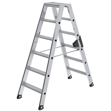 Bild Aluminium-Stufen-Stehleiter 2 x 6 Stufen (40212)