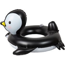 Heless 111 - Schwimmring für Puppen, im Pinguin Pünktchen Design, Größe 35 - 45 cm, für Bade-Spaß im Pool, im See und der Badewanne