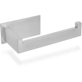 ECENCE Toilettenpapierhalter ohne Bohren selbstklebend Edelstahl 304 in gebürstet Klopapierhalter Rollenhalter für Badezimmer, eckiges Design