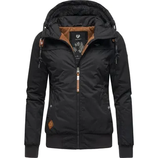 Winterjacke RAGWEAR "Winterjacke Jotty Winter", Damen, Gr. XL, schwarz (schwarz22), Obermaterial: 100% Polyester PES.  Obermaterial: Futter: 100% Polyester PES. 100% Polyester PES., Jacken Winterjacke