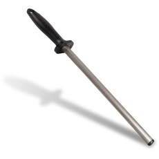 ECENCE Wetzstahl Messerschärfer mit Diamantbeschichtung, Wetzstab für Messer, Messerschleifer mit Öse zum Aufhängen, Klingenlänge ca. 20cm