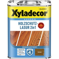 Bild Holzschutz-Lasur 2 in 1 750 ml kastanie matt