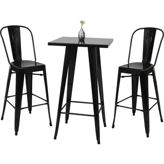 MCW MCW, Stehtisch-Set A73 Metall Industriedesign schwarz