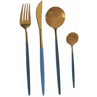 Kinvara Besteck-Set, Grau, Gold, Edelstahl, 8 Stück