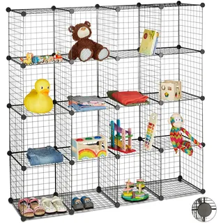 Relaxdays Regalsystem 145 x 145 x 36,5 cm Schwarz