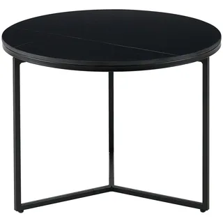 Livetastic Beistelltisch , Schwarz , Metall, Keramik , rund , 60x45x60 cm , Wohnzimmer, Wohnzimmertische, Beistelltische, Beistelltische Metall