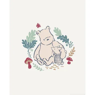 KOMAR Wandbild Disney Winnie the Pooh Taking Care 40 cm x 50 cm Beige