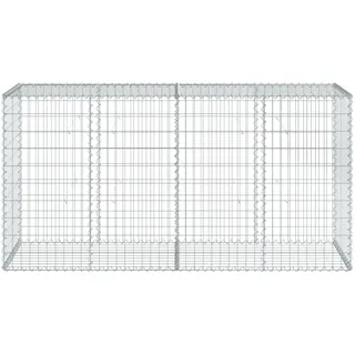vidaXL Gabione mit Deckel 200x50x100 cm Verzinktes Eisen
