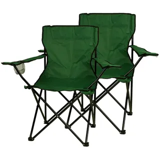 VCM Campingstuhl 2x Angelstuhl Grün