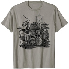 Schlagzeug Percussionist Drummer Octopus Schlagzeug spielend T-Shirt