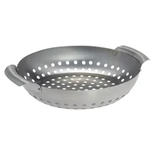 bremermann Grillkorb rund 27 x 6 x 22,5 cm Edelstahl Grillpanne Grillplatte
