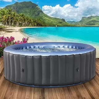 aufblasbar MSpa Bergen für 4-8 Personen | viele Größen ?180-224cm | In- Outdoor Pool | Ganzjähriger Einsatz | bis zu 144 Massagedüsen | Stromsparend inkl. Energiespar-Timer | Bergen 4