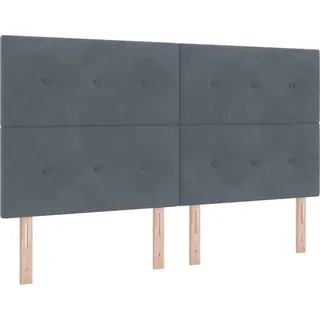 vidaXL Kopfteil Dunkelgrau 180 cm Samt - Grau