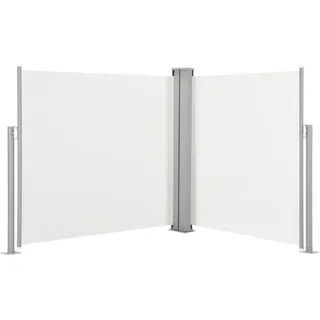 vidaXL Ausziehbare Seitenmarkise Cremeweiß 120 x 600 cm - Creme