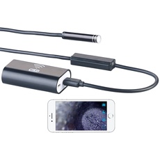 Somikon Inspektionskamera iPhone: WiFi-HD-Endoskop-Kamera für iOS- und Android-Mobilgeräte; 10 m (Inspektionskamera für Handy, Endoskop Kamera Handy, Mobiltelefon)