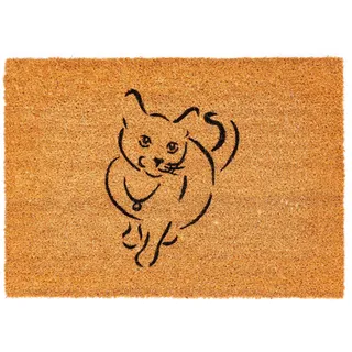 Andiamo Fußmatte »Kokos« rechteckig 15 mm Höhe Schmutzfangmatte, Kokosmatte, mit Spruch, Motiv Hund oder Katze