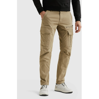 Cargohose PME LEGEND "Nordrop Stretch Twill", Herren, Gr. 36, Länge 34, beige (plaza taupe), Twill, Obermaterial: 97% Baumwolle, 3% Elasthan, unifarben, regular fit knöchellang, Hosen Cargohose, mit Logo Stickerei