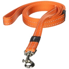 Rogz Snake Hundeleine, reflektierend, Größe M, 16 mm – 1,4 m, Orange