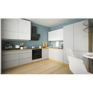 Feldmann-Wohnen Küchenzeile L-Form Avellino eiche artisan / Acryl weiß matt & Acryl stone grey matt, Arbeitsplatte Eiche Artisan 16-teilig , Holzwerkstoff , L-Form,Rechteckig , 290x305x243 cm , Küchen, Küchenzeilen & Küchenblöcke, Eckküchen, Eckküchen ohne Geräte