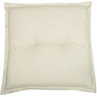 Gartenhockerauflage , Naturfarben , Textil , Füllung: Schaumstoff, Vlies , 50x7x50 cm , Heimtextilien, Wohntextilien, Sitzkissen