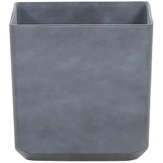 Beliani Blumentopf grau quadratisch 43/43/43 cm Artiki , Grau , Stein , 43 cm , Dekoration, Blumen & Blumentöpfe, Übertöpfe