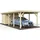 Einzelcarport Karl 3,15 x 7,32 m naturbelassen inkl. Abstellraum