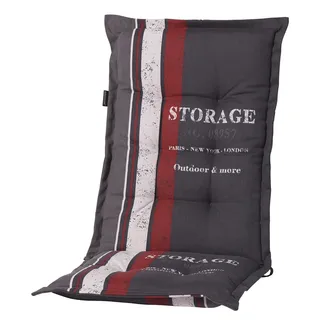 MADISON N.Y Hochlehner Auflage 120 x 50 x 8 cm grau gestreift 1 St.