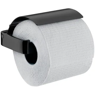 EMCO loft Toilettenpapierhalter mit Deckel, 050013300, Farbe: Schwarz