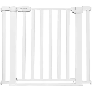 Kinderkraft Lock&GO Treppenschutzgitter Ohne Bohren, Türschutzgitter, Kinderschutzgitter, von 75 bis 103 cm, 90 Grad öffnen, doppelte Verriegelung, Weiß