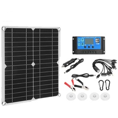 Ouitble Batterieladeregler, Solarpanel-Kit 200W Solarpanel-Kit 12V 100A Batterieladeregler für Auto, Wohnmobil, Wohnwagen, Boot