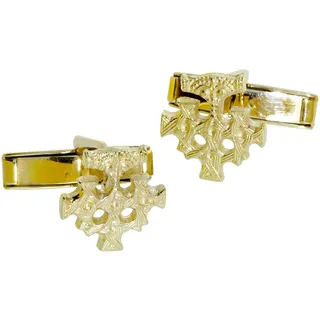 OSTSEE-SCHMUCK Manschettenknöpfe »- Hiddensee 15 x 13 mm - Gold 333/000 -,«, goldfarben