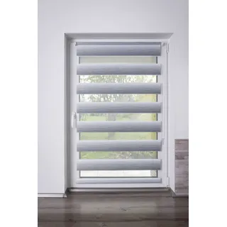 K-HOME Doppelrollo Farbverlauf 60 x 150 cm grau/weiß