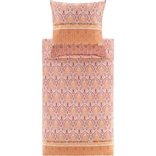 BASSETTI Satin-Bettwäsche-Garnitur NAIROBI Farbe R1 ROT Größe 135x200+80x80 - Orange, Rot