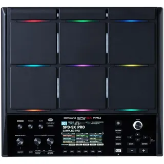Roland SPD-SX PRO Sampling Pad | Das Sampling Pad Topmodell für Drummer & andere Musiker | 9 Spieloberflächen, 8 externe Trigger-Eingänge, Farbdisplay, anpassbare Pad-LEDs, integrierte Effekte & mehr