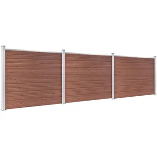 vidaXL WPC Sichtschutzzaun Element Set 526 x 146 cm braun