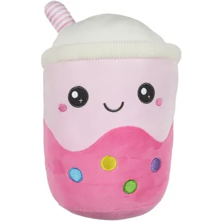 THE CONCEPT FACTORY, PE0060, Kawaii Bubble Tea Plush Toy 29 cm, Soft and Durable, Ideal for Cuddling and Decorating, Perfect as a Gift for All Ages, Pink