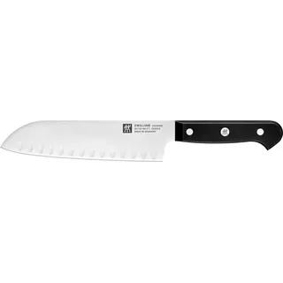 ZWILLING Gourmet Santokumesser, 18 cm, Rostfreier Spezialstahl, Ergonomischer Kunststoff-Griff, Schwarz - Made in Germany