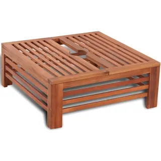 vidaXL Abdeckung Sonnenschirmständer-Verkleidung Holz 62 x 62 cm Braun
