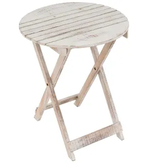 VCM Gartentisch Ø 50 x 60 cm Natur