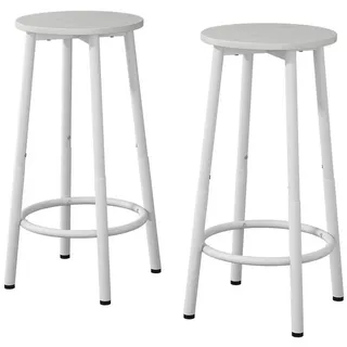 Vicco Barhocker Edmonton Weiß 31.5 x 64 cm 2 Teile, - Weiß