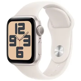 Apple Watch SE 2024 GPS 40 mm Aluminiumgehäuse Polarstern, Sportarmband Polarstern S/M