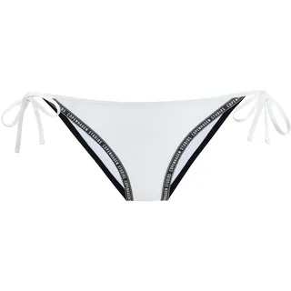 Bikini-Hose COPENHAGEN STUDIOS "Cody", Damen, Gr. 42, N-Gr, schwarz-weiß (weiß), Recycling-Polyamid, unifarben, Badehosen Bikini-Hose, mit Markenbranding