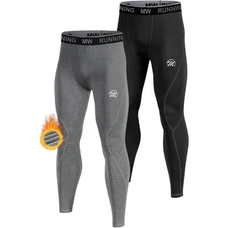 MEETWEE Thermounterhose Herren, Thermounterwäsche Lange Unterhose Winter Leggings Funktionsunterwäsche Skiunterwäsche Warme Unterwäsche Männer