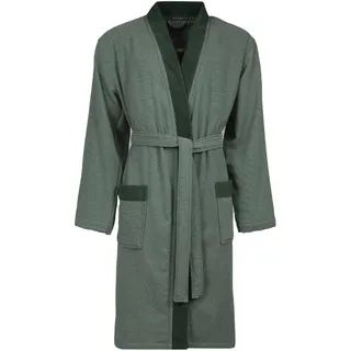 Herrenbademantel BUGATTI "Francesco, ideal für Sauna & Spa, Hotelbademantel, Morgenmantel" Gr. XL, grün (sage), L:115cm, Webvelours, Hausmäntel, Herrenbademantel, Kimonomantel
